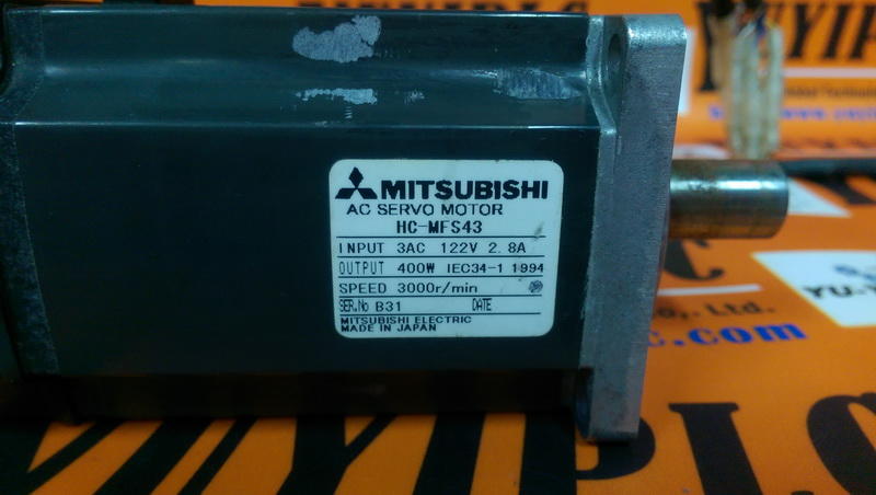 MITSUBISHI HC-MFS43 AC SERVO MOTOR - PLC DCS SERVO Control MOTOR POWER  SUPPLY IPC ROBOT